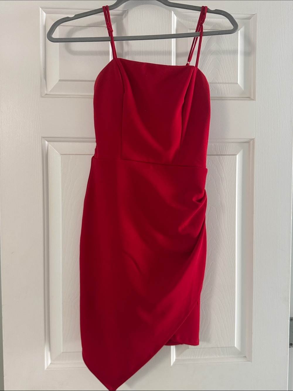 Red Spaghetti Strap Sheath Dress - Unbranded